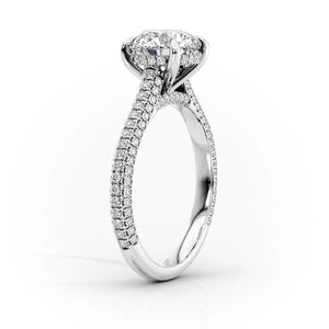The Rachel Set With A 2.5 Carat Round Lab Diamond