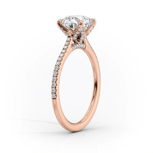The Pave Madison Set With A 2.5 Carat Cushion Lab Diamond
