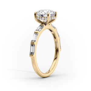 The Hailey Set With A 1.5 Carat Radiant Lab Diamond