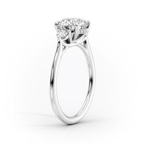 The Lia Set With A 1.5 Carat Elongated Cushion Lab Diamond
