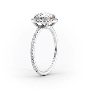 The Michelle Set With A 2.5 Carat Cushion Lab Diamond