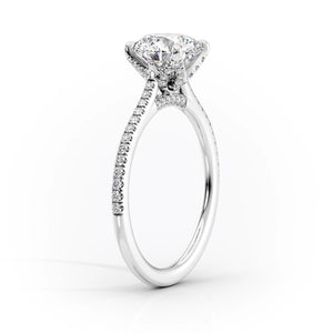 The Pave Madison Set With A 2 Carat Pear Lab Diamond