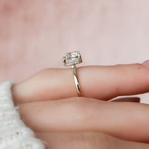 The Pave Aline Set With A 3 Carat Cushion Lab Diamond