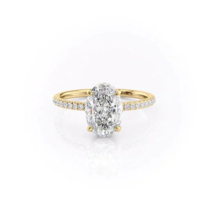 The Pave Aline Set With A 3 Carat Oval Lab Diamond