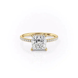 The Pave Aline Set With A 3 Carat Princess Moissanite