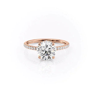 The Pave Aline Set With A 2 Carat Round Lab Diamond