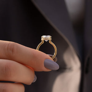 The Pave Aline Set With A 2 Carat Round Lab Diamond