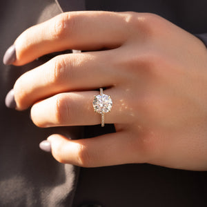 The Pave Aline Set With A 2 Carat Round Lab Diamond