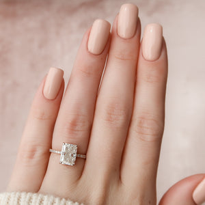 The Pave Aline Set With A 3 Carat Radiant Lab Diamond