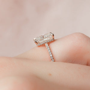 The Pave Aline Set With A 3 Carat Radiant Lab Diamond