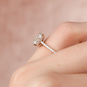 The Pave Aline Set With A 3 Carat Radiant Lab Diamond