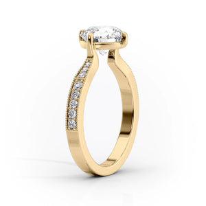 The Rebecca Set With A 4.5 Carat Round Moissanite