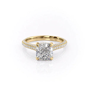 The Rachel Set With A 1 Carat Cushion Lab Diamond