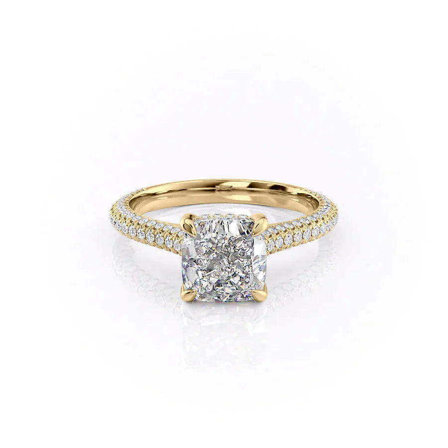 The Rachel Set With A 1 Carat Cushion Lab Diamond