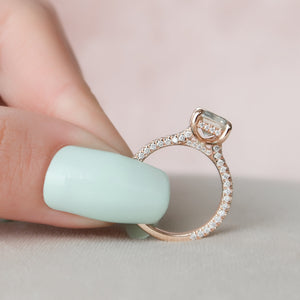 The Rachel Set With A 1 Carat Emerald Lab Diamond