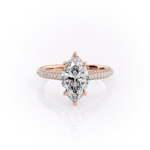 The Rachel Set With A 2 Carat Marquise Lab Diamond