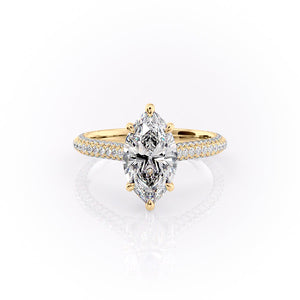The Rachel Set With A 3 Carat Marquise Lab Diamond