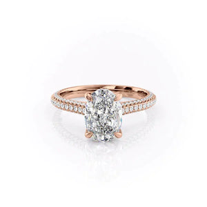The Rachel Set With A 1 Carat Oval Lab Diamond