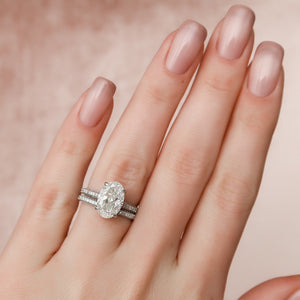 The Rachel Set With A 3 Carat Oval Lab Diamond