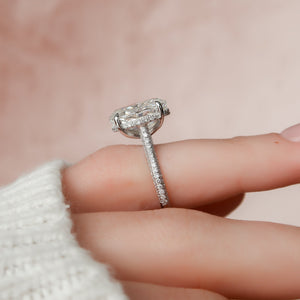 The Rachel Set With A Oval Lab Diamond