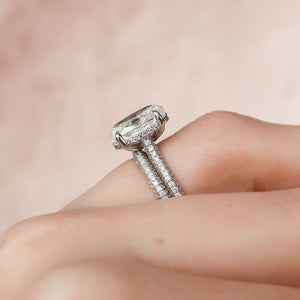 The Rachel Set With A 3 Carat Oval Lab Diamond