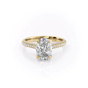 The Rachel Set With A 3 Carat Oval Lab Diamond