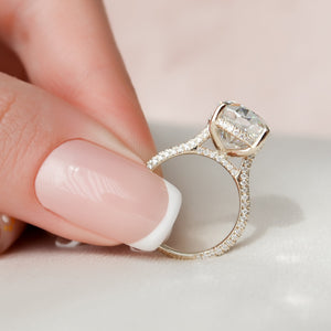 The Rachel Set With A 3 Carat Oval Lab Diamond