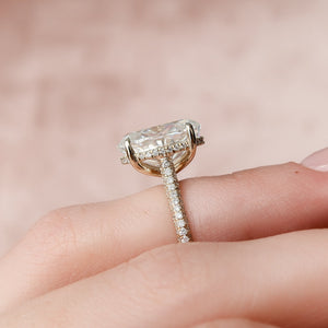 The Rachel Set With A 3 Carat Oval Lab Diamond