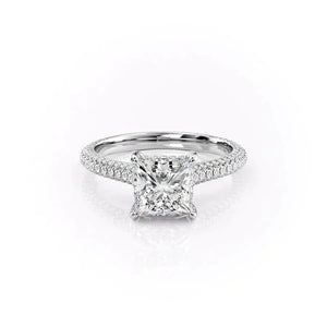 The Rachel Set With A 1 Carat Princess Lab Diamond