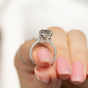 The Rachel Set With A Pear Lab Diamond