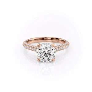 The Rachel Set With A 2.5 Carat Round Lab Diamond