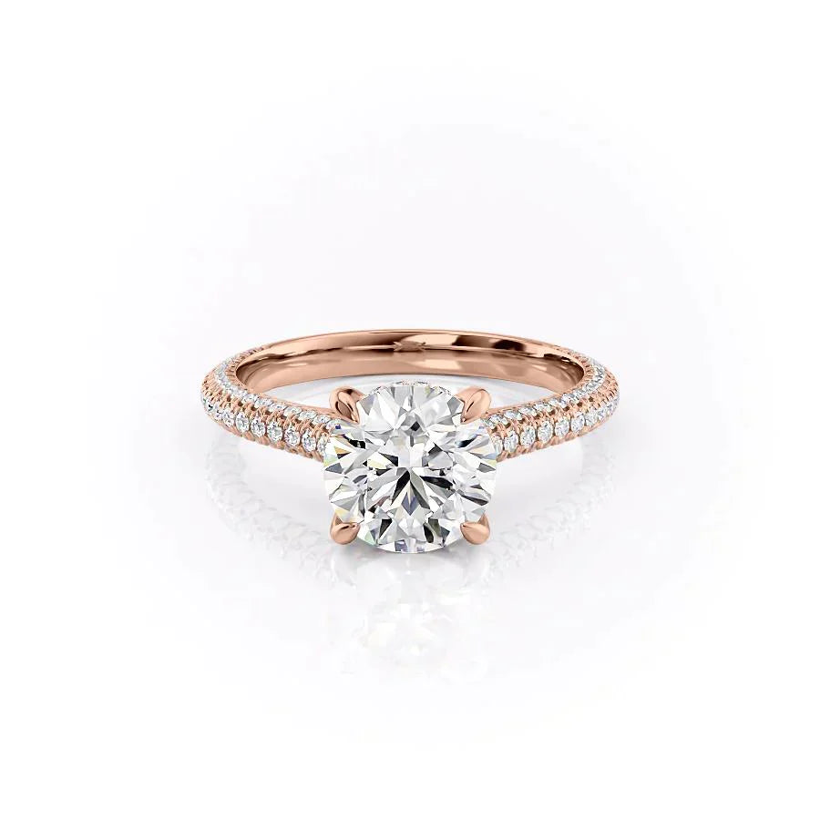 The Rachel Set With A 3 Carat Round Lab Diamond