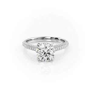 The Rachel Set With A 3 Carat Round Lab Diamond