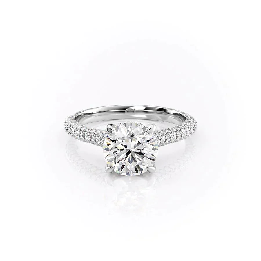 The Rachel Set With A 1 Carat Round Lab Diamond