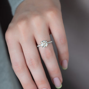 The Rachel Set With A 1 Carat Round Lab Diamond
