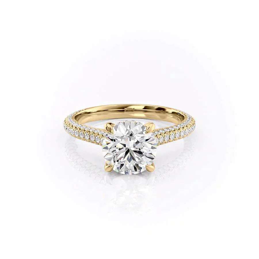 The Rachel Set With A 2.5 Carat Round Lab Diamond