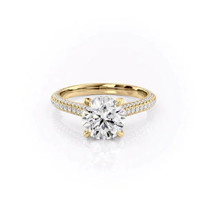 The Rachel Set With A 3 Carat Round Lab Diamond