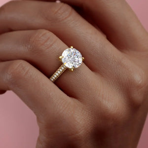 The Rachel Set With A 1.5 Carat Round Lab Diamond