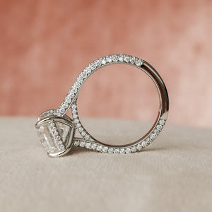 The Rachel Set With A 2 Carat Radiant Lab Diamond