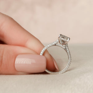 The Rachel Set With A 2 Carat Radiant Lab Diamond