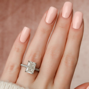 The Rachel Set With A 2 Carat Radiant Lab Diamond