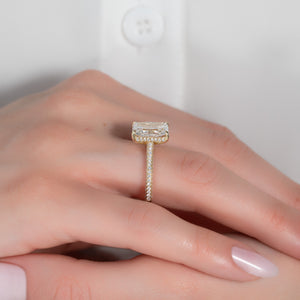 The Rachel Set With A 1 Carat Radiant Lab Diamond