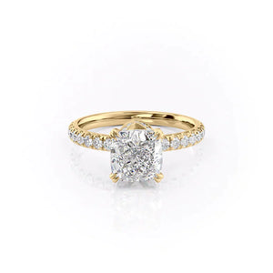 The Sofia Set With A 1 Carat Cushion Lab Diamond