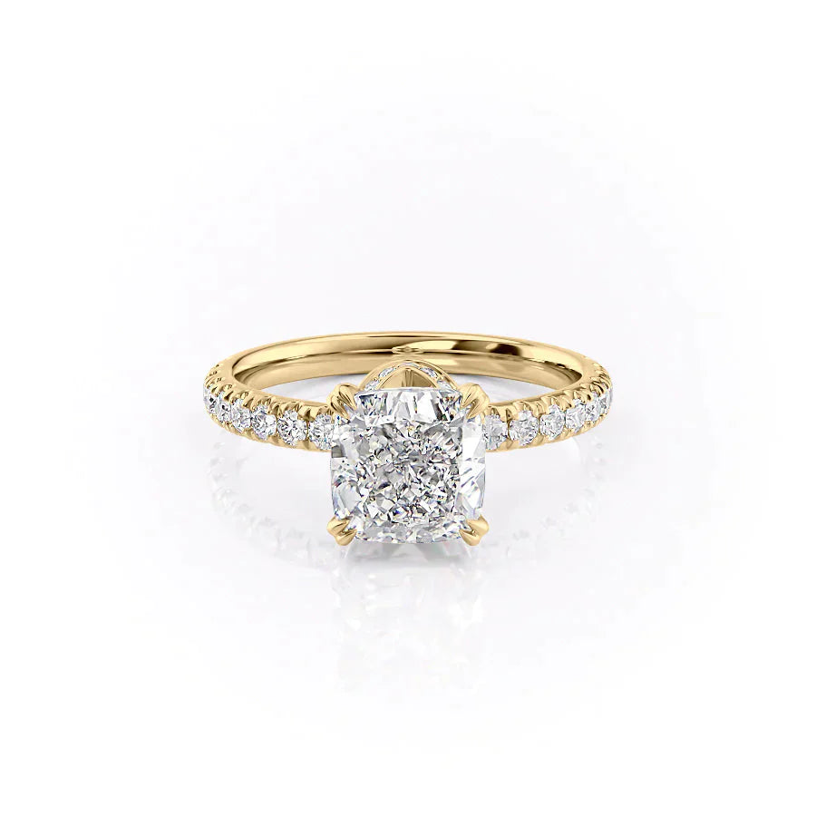 The Sofia Set With A 2.5 Carat Cushion Moissanite