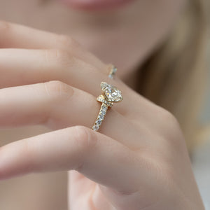 The Sofia Set With A 4 Carat Cushion Moissanite