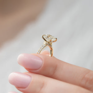 The Sofia Set With A 4 Carat Cushion Moissanite
