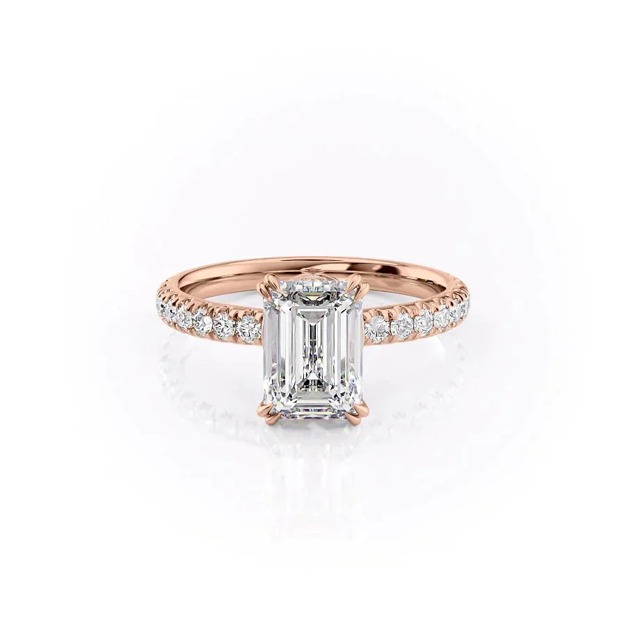 The Sofia Set With A 3 Carat Emerald Moissanite