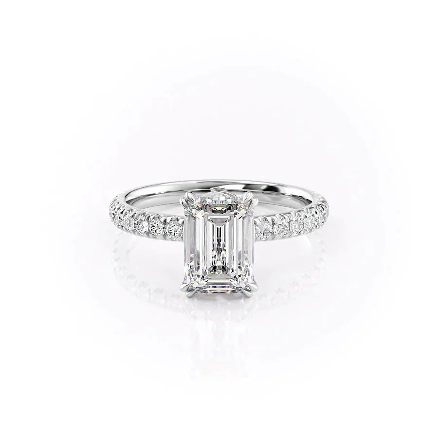 The Sofia Set With A 4 Carat Emerald Moissanite