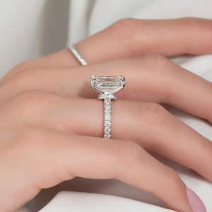 The Sofia Set With A 1.5 Carat Emerald Moissanite