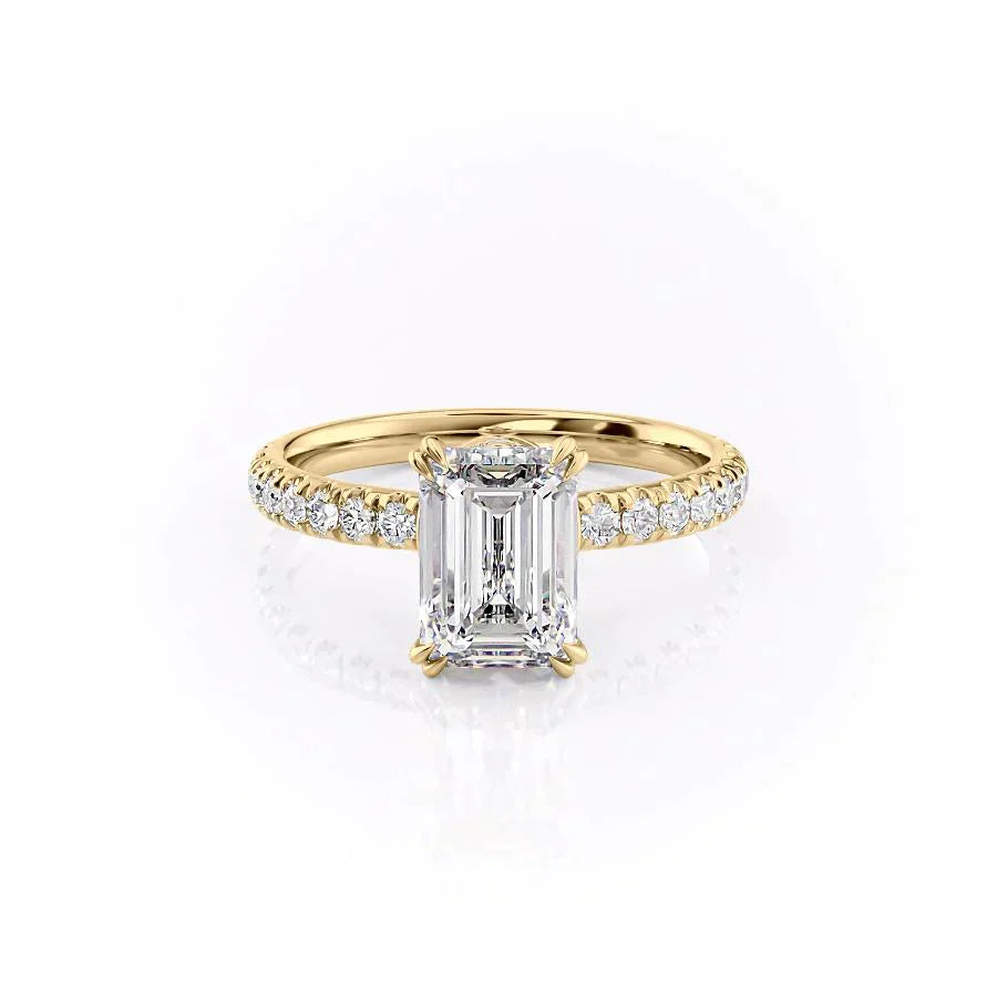 The Sofia Set With A 3 Carat Emerald Lab Diamond